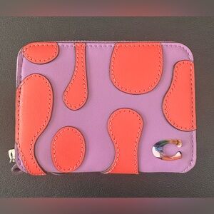 Coach Zip Around Wallet With Lava Appliqué In Upcrafted Leather